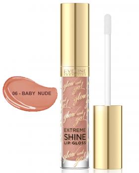 EVELINE Lipgloss GLOW and GO! 06 - Baby Nude, 4,5 ml